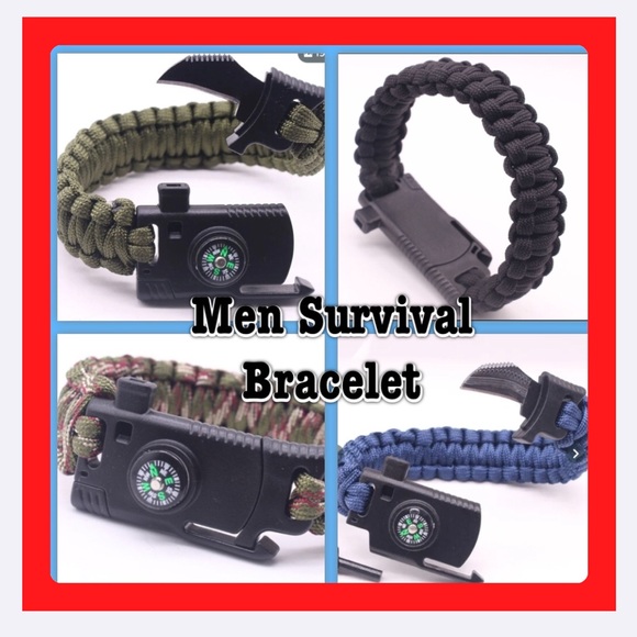 Get it for him Bracelet Multi Functional 1 Camouflage. 1 Blk.1 Blu or 1 Grn - Picture 7 of 10